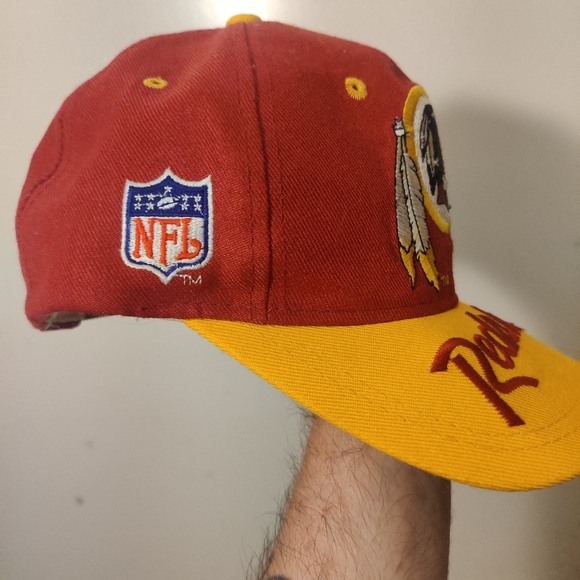 Rare VTG Washington Redskins Sports Specialties Script Brim Wool Snapback Hat - Picture 11 of 12